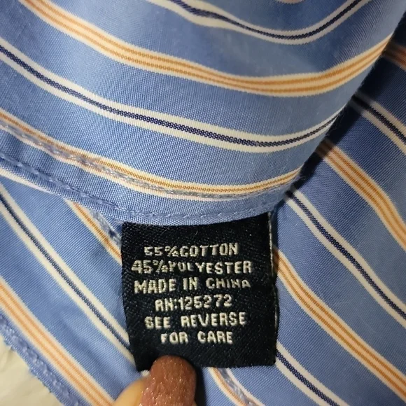 𝅺BOGARI men's button down long sleeve flip cuff dress shirt size xl - Picture 9 of 12